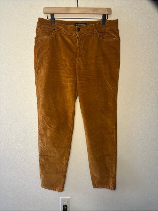 Peruvian Connection Pants - Peruvian connection velveteen straight leg pants in toffee brown size US 12
